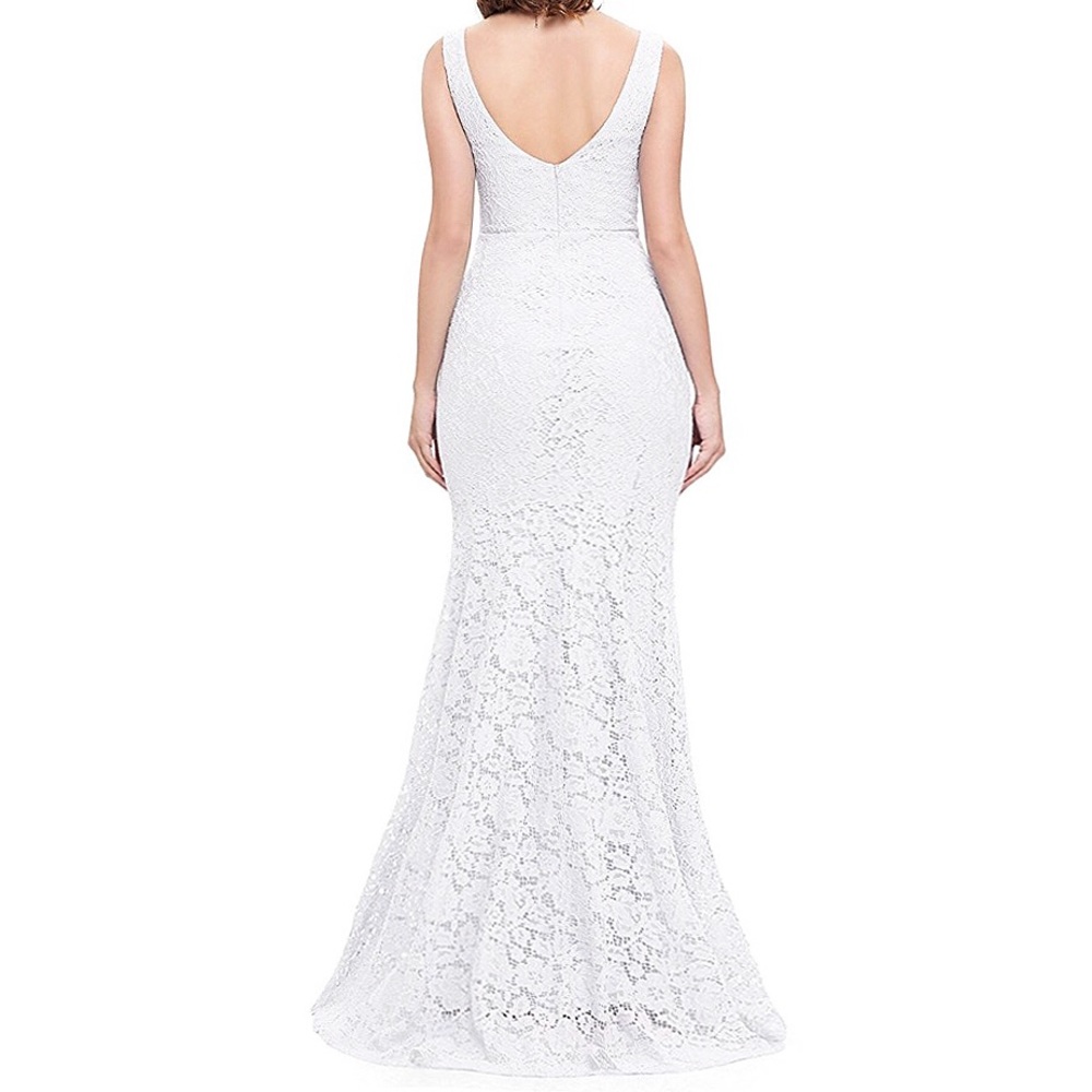 ⭐️Minimal Mermaid Chic Full Lace Wedding Gown,4-22 - Picture 4 of 8